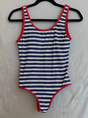 Vineyard Vines Edgartown Stripe Low Back One Piece Swimsuit Size XS